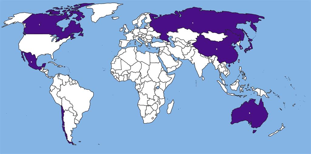 Karta svijeta - odlazni studenti